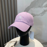 Balenciaga Hat Letter Embroidery log Baseball Cap Sunshade Sun Protection Duckbill Cap Slimming Face Curved Brim Versatile Large Head Circumference Sports Hat Unisex Couple Style