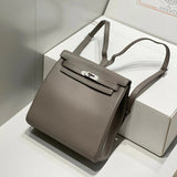 Hermes men's bag Top version 【Handmade】Herme Emma Classic Women's KellyAdo Backpack togo Leather Hand-Stitched Kelly Small Backpack22cm Shoulder Messenger Bag Portable Women's Bag Backpack Schoolbag