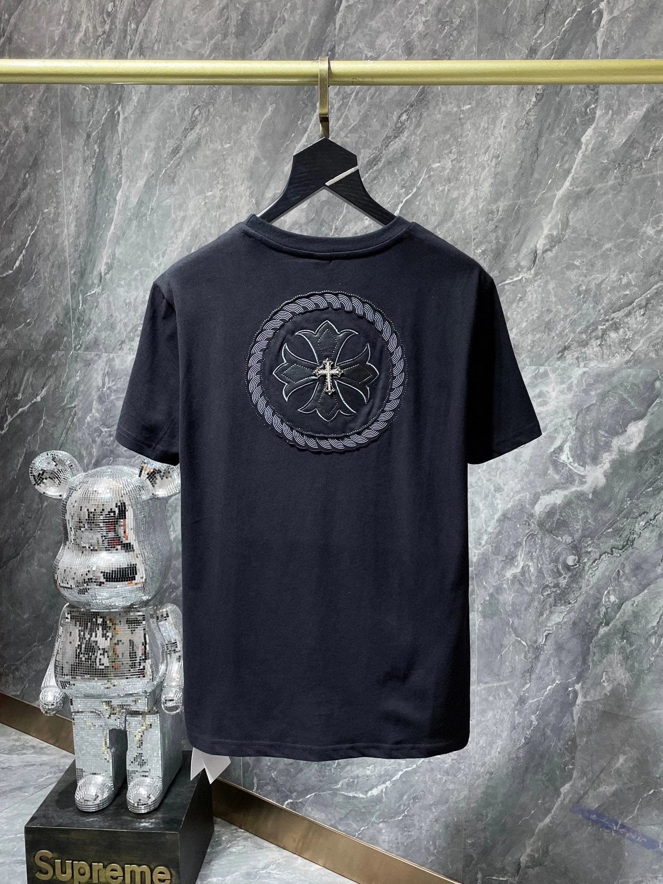 Chrome Hearts T-shirt Top Version Counter Same Style Pure Cotton Summer Men's and Women's Same Fashion Loose All-Matching2024New Short Sleeve T T-shirt