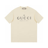 Gucci T-shirt Classic Chest Print logo round Neck Short Sleeve25ss New Pure Cotton Unisex Style T T-shirt OS Loose Fit Base Shirt Short Sleeve T-Shirt Top