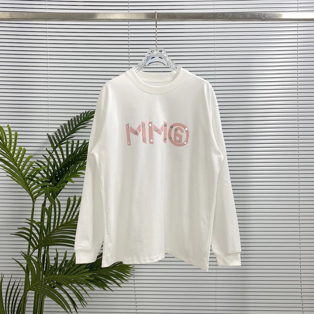 Maison Margiela Hoodie Color logo Autumn and Winter Long Sleeve T Round Neck Sweatshirt Long Sleeve Base Shirt Outerwear Trendy Unisex Sports Casual Loose Fit Versatile Autumn Winter New Arrival