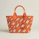 Hermes women's bag Top version New Canvas Bag Steeple25Pure Hand Production23New Steeple25Handbag Canvas Handbag