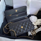 Chanel Women's Bag Top version 【**Original Leather】woc Latest Version Suction Clasp WOC Original Caviar Cowhide Sheepskin Chain Bag Flap Bag Flap Bag Diamond Pattern Bag Fortune Bag WOC Fighter in