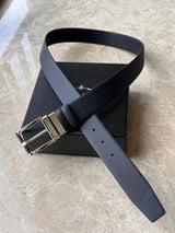 PRADA Belt Top version 【First Layer Cowhide】Men's Belt P Home Classic Business Belt Fashion Casual Width:3.4cm Boutique Pattern Automatic Buckle316Fine Steel Made Selected First Layer Cowhide Italian Leather Embryo PA Sliding Teeth Are Strong and Durable