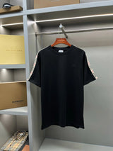 Burberry T-shirt Embroidery on the chest logo round Neck Short Sleeve25ss New Pure Cotton Unisex Style T Casual T-Shirt Base Layer Shirt OS Loose Fit Half Sleeve Top Plus Size