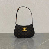 Celine women's bag Top version 【Original Genuine Goods Leather】New2024New Year Limited New TILLY Handbag Arc De Triomphe hobo Underarm bag Tilly Underarm Bag Backpack Shoulder Bag115703