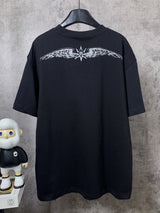 Givenchy T-shirt Back Wings Print logo round Neck Short Sleeve25ss New pure cotton T Unisex T-Shirt OS Loose Fit Base Shirt Top Half Sleeve T-Shirt