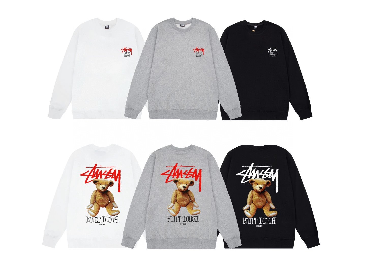 Stussy Hoodie Top Version Classic Dice Series round Neck Sweater Baby Boy and Girl Summer New