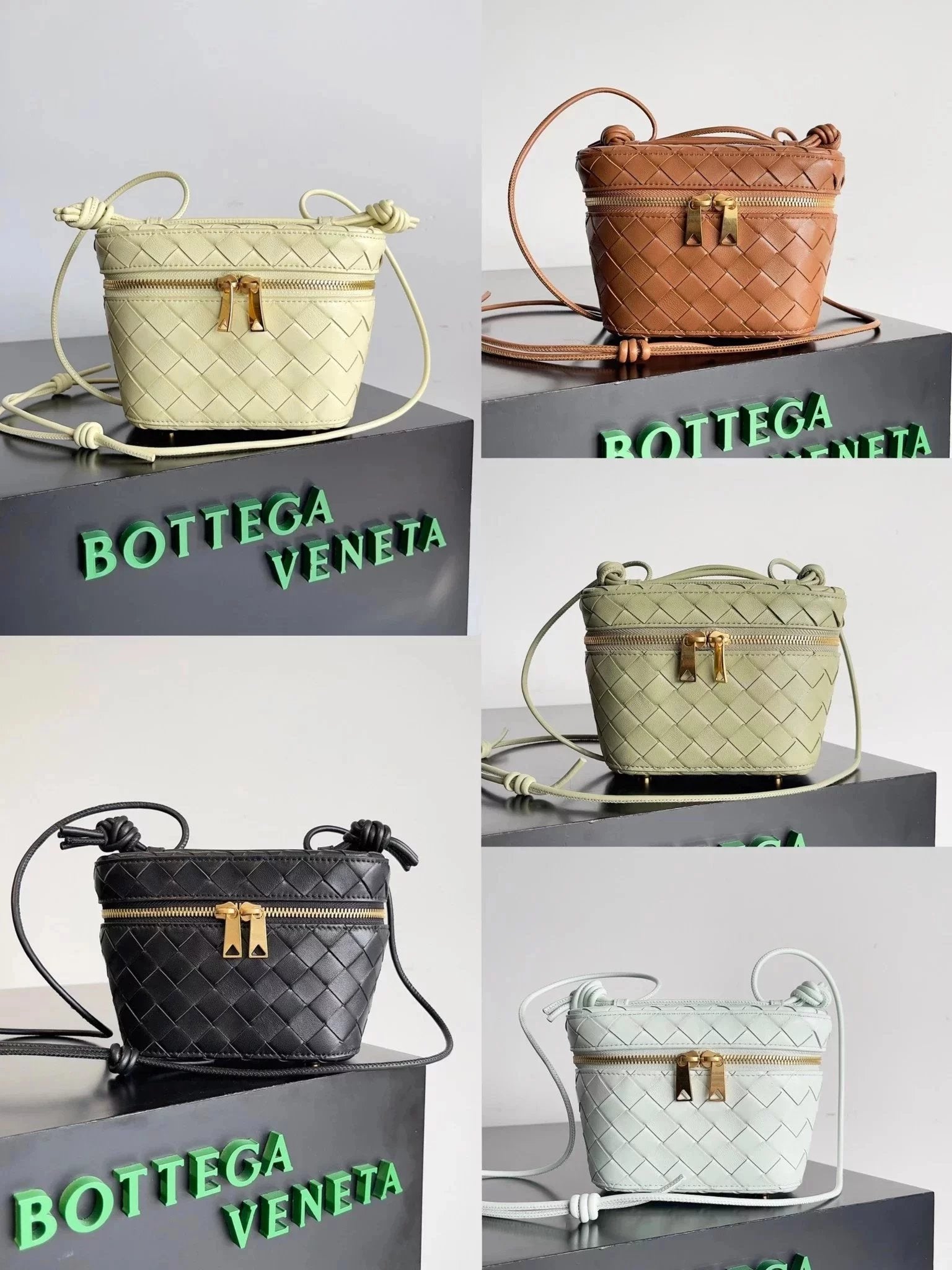 Bottega Veneta Women's Bag Top version Original Leather New Wash Bag Woven Small Box Bag Small Suitcase Woven Bag Women's Bag Lunch Box Bag Small Messenger Bag