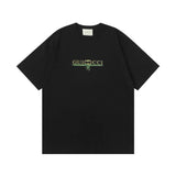 Gucci T-shirt Chest Letter Patch Embroidery logo round Neck Short Sleeve25ss New pure cotton T Unisex T-Shirt OS Loose Fit Base Shirt Top Half Sleeve T-Shirt