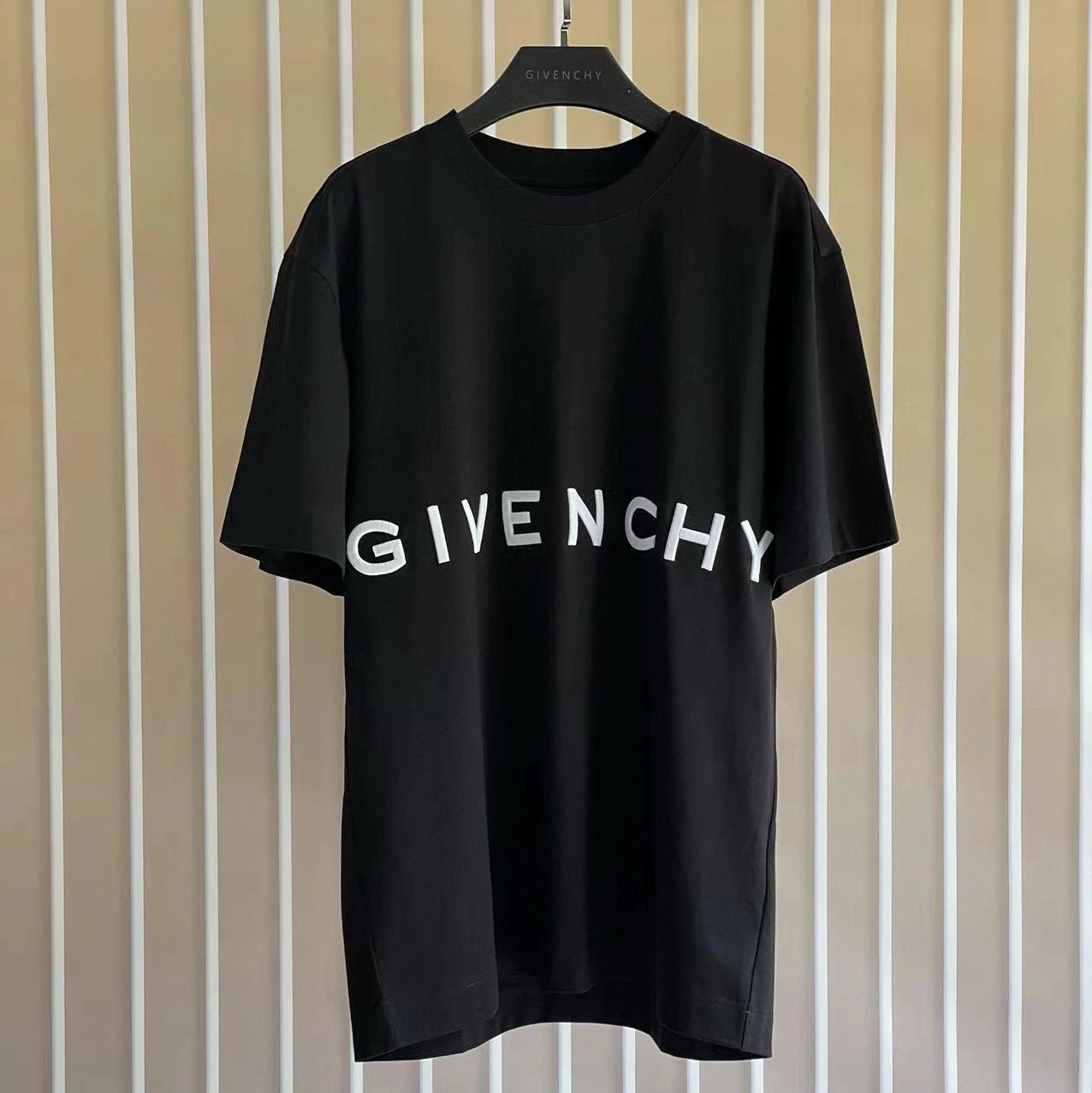 Givenchy T-shirt Top Version Counter Same Collection1Cotton Short Sleeve T T-shirt Men's and Women's Loose Bottoming Shirt2024New Summer