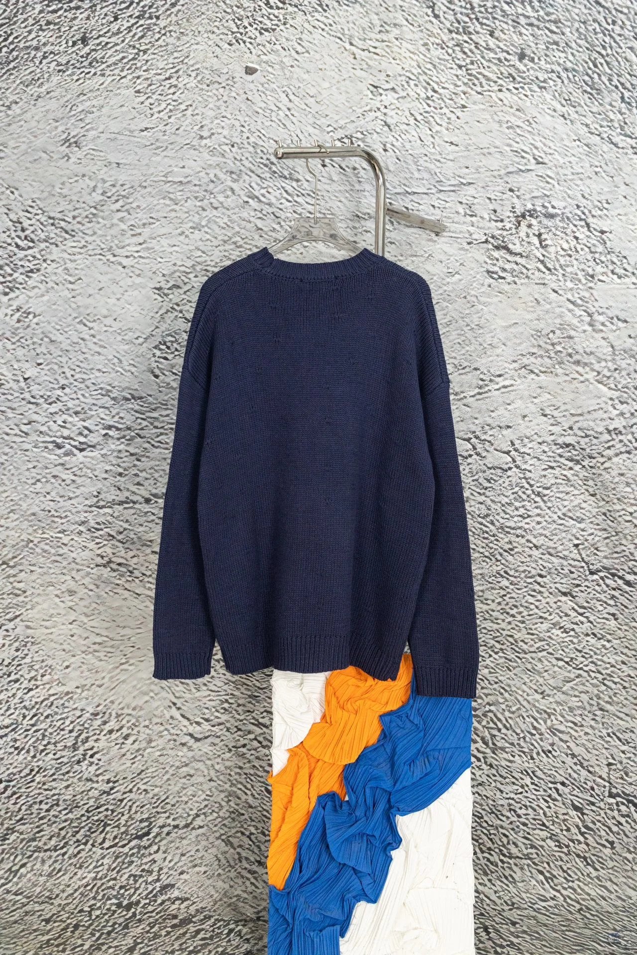 Gucci Sweater Chest Letters logo New Jacquard round Neck Sweater Thicken Lazy Style Men's and Women's Same Loose Knitted Jacket Outer and Inner Wear Versatile Casual