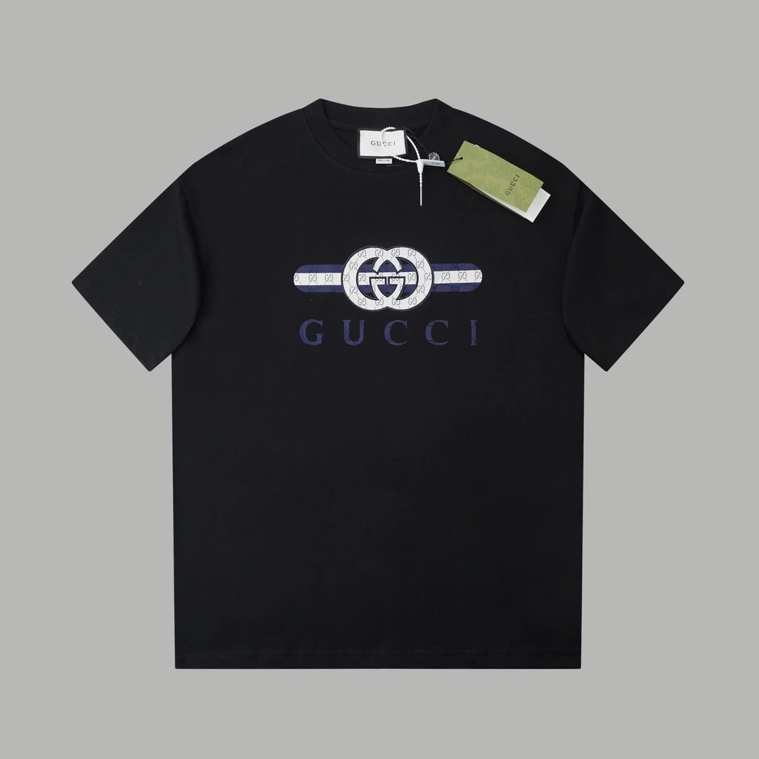 Gucci T-shirt Classic red and green G Wow Glue Thick Board logo round Neck Short Sleeve25ss New Pure Cotton Unisex Style T T-shirt OS Loose Fit Base Shirt Half Sleeve T-Shirt