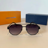 Louis Vuitton LV Sunglasses Classic Metal Single Bridge Aviator Sunglasses Slimming Non-Prescription Unisex Couple Style UV Protection Driving Beach Fishing25ss New Sports Casual Versatile