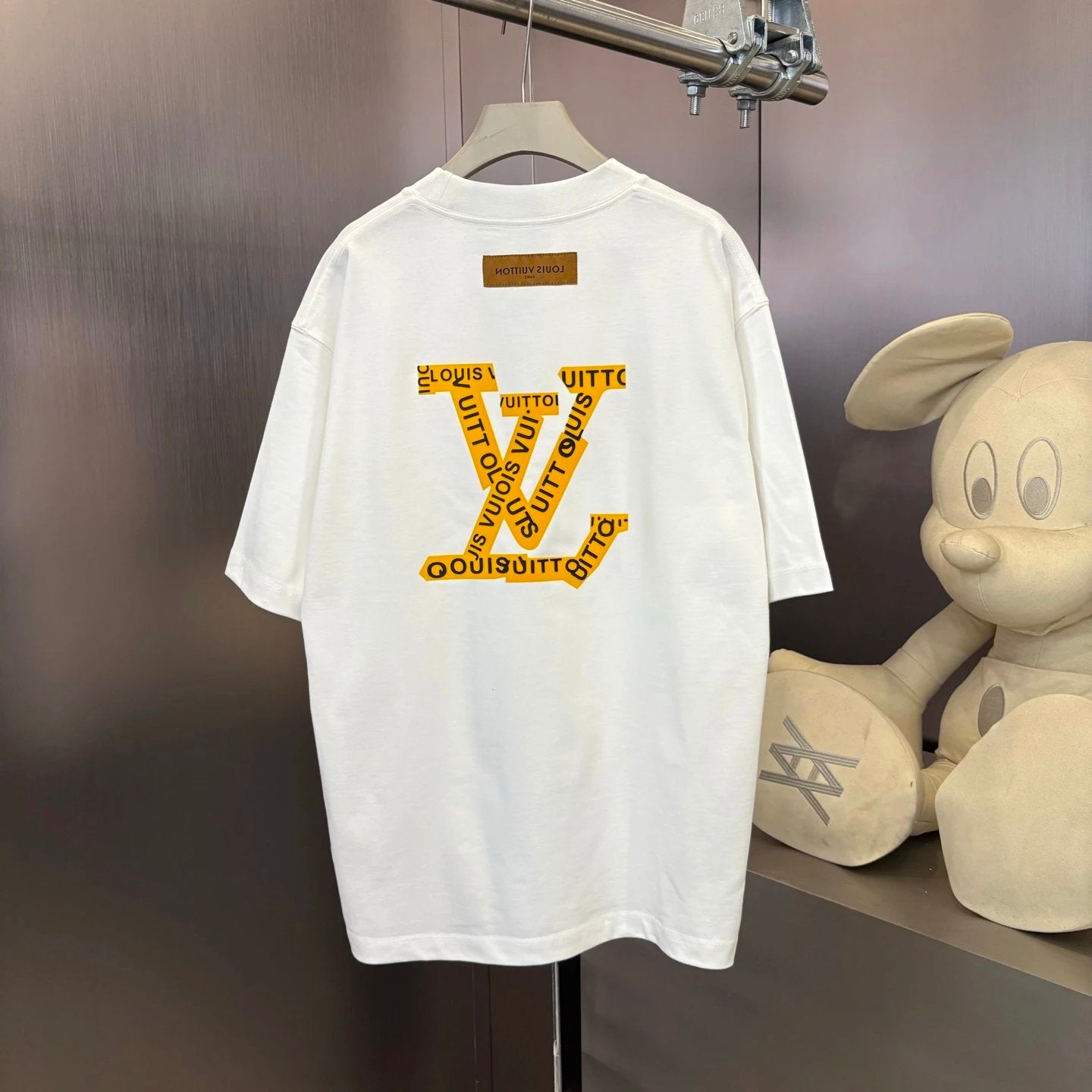 Louis Vuitton LV T-shirt 25ss New Pure Cotton Unisex Style T Casual T-Shirt Base Layer Shirt OS Loose Fit Half Sleeve Top Plus Size