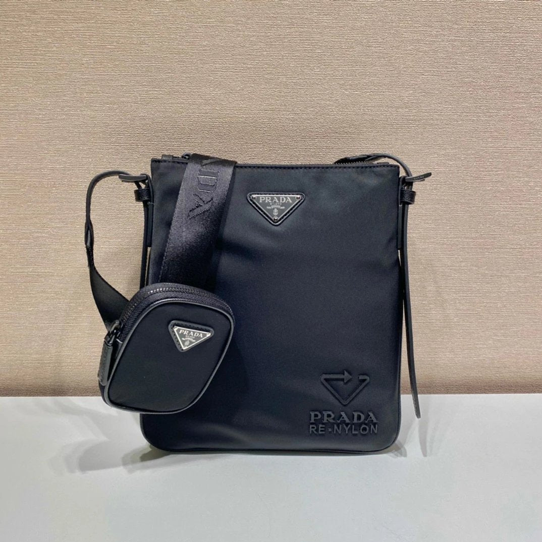 PRADA Bag Top version Latest Men's Messenger Bag Imported Nylon Tote Shoulder Bag Messenger Bag Men's Bag Men's Bag2VH124