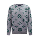 Louis Vuitton LV Sweater Round Neck Pullover logo Full Body Jacquard Long Sleeve Sweater Unisex