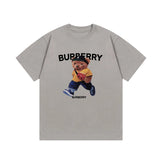Burberry T-shirt Chest Bear Letter Print logo round Neck Short Sleeve25ss New Pure Cotton Unisex Style T T-shirt OS Loose Fit Base Shirt Top Half Sleeve T-Shirt