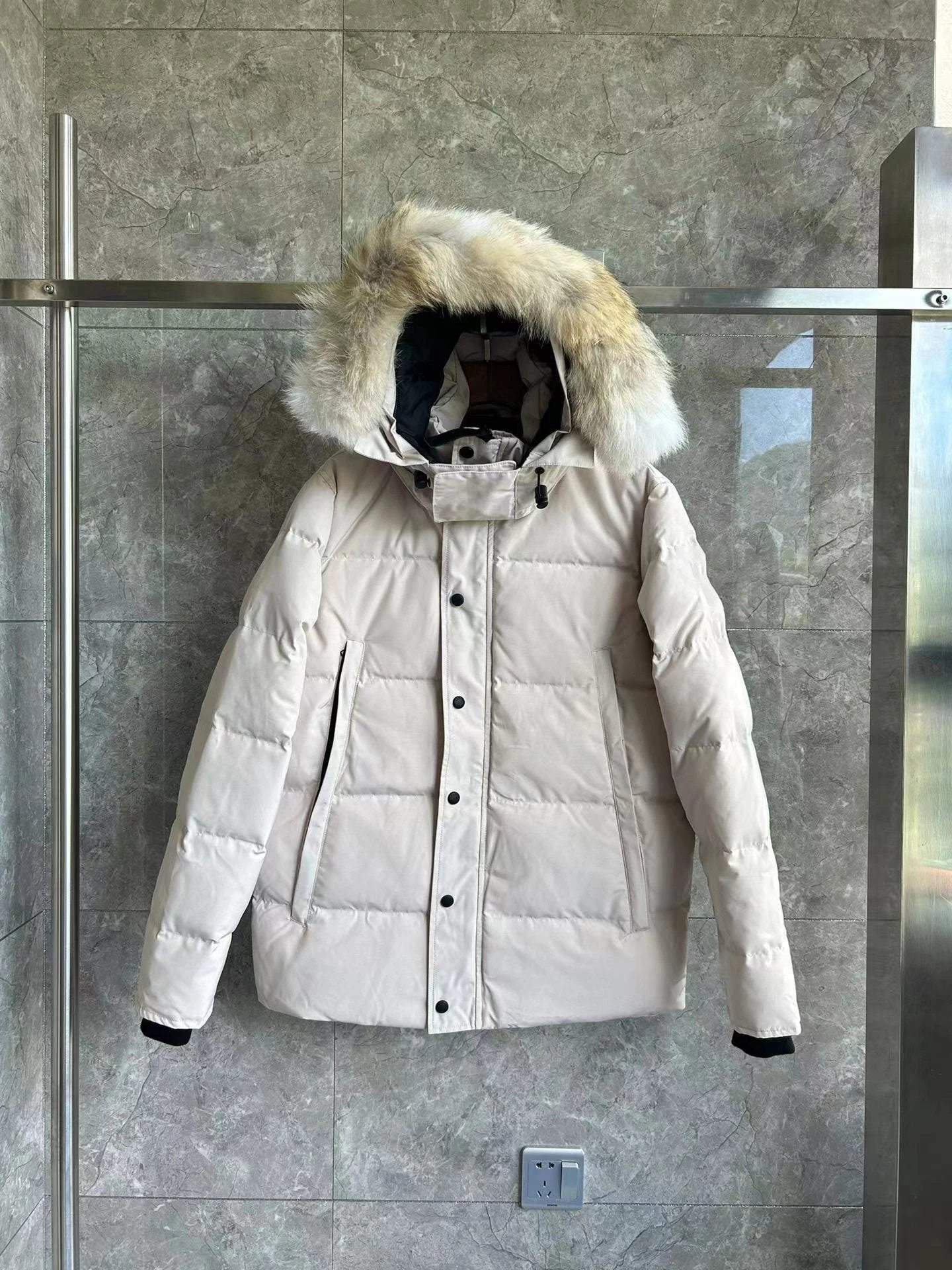 Canada Goose Down Jacket WyndhamJacketWolfFur29