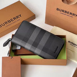 Burberry backpack Top version Ceiling Wrench Quality Original Fabric Support Gui Tai Comparison Long Zip Wallet london Horizontal Large Wallet Zipper Wallet2024New Unisex Multiple Card Slots Wallet Card Holder Zipper Wallet