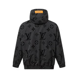 Louis Vuitton LV Jackets Windbreaker Jacket Hooded Coat Logo logo Flocked Waterproof Unisex Autumn Winter New Sports Casual Loose Fit Versatile