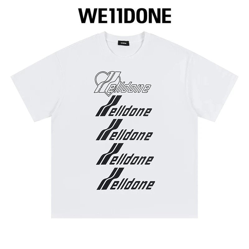 We11done T-shirt Top Spring and Summer New Large Letter Bullet Screen LOGO Simple Short Sleeve T T-shirt Loose Fashion Brand