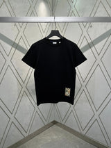 Burberry T-shirt Striped Logo Crew Neck Short Sleeve25ss New Pure Cotton Unisex Style T T-shirt OS Loose Fit Base Shirt Short Sleeve Top T-Shirt