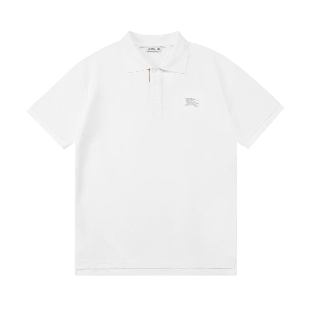 Burberry T-shirt Chest logo Embroidery POLO Shirt Lapel Short Sleeve25ss New Unisex Summer Short Sleeve OS Loose T Business Half Sleeve Shirt Plus Size T-Shirt