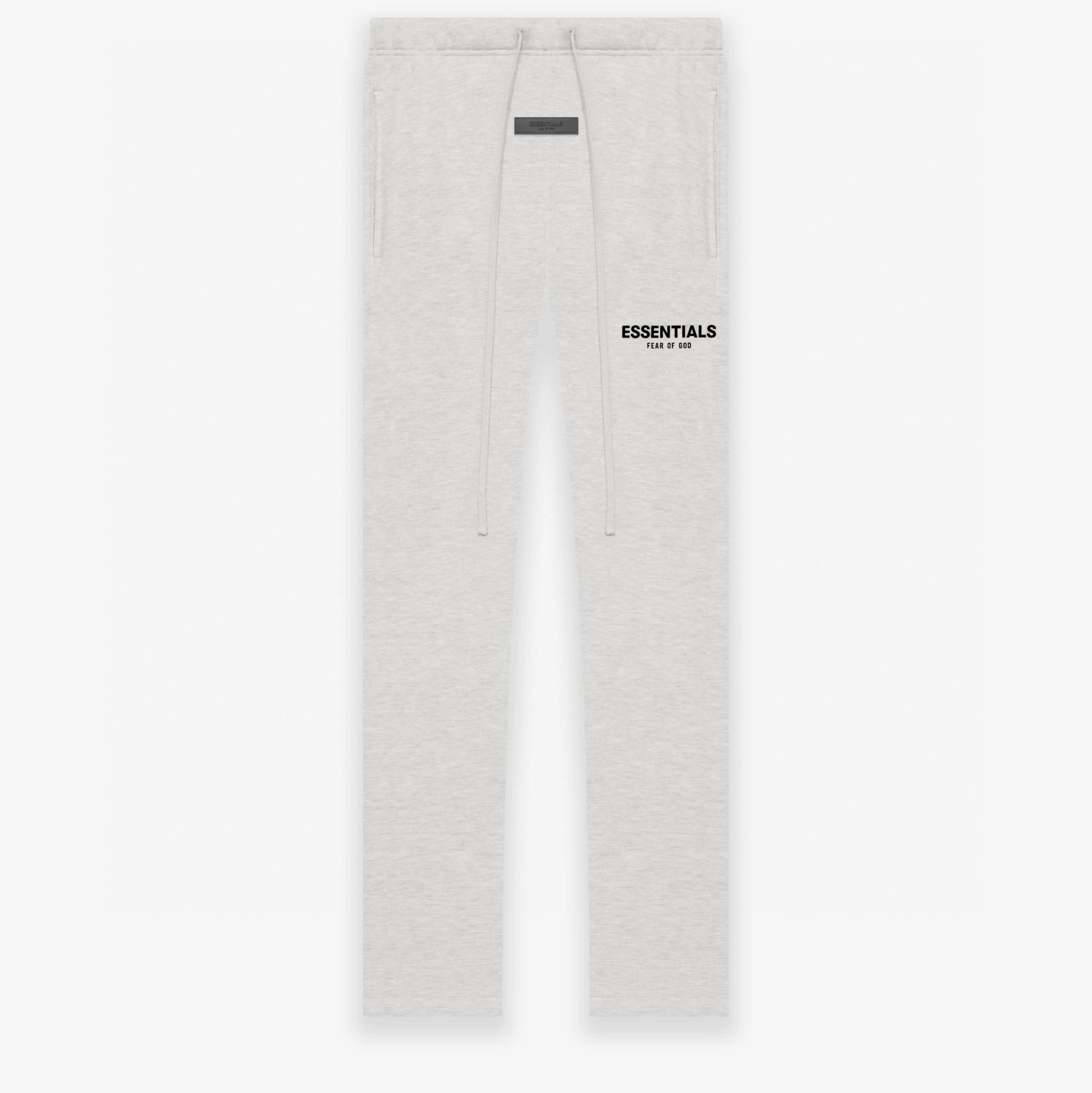 ESSENTIALS Sweatpants Top Version Double Line Flocked Printed Straight-Leg Trousers Drawstring Leisure Wide Mouth Pants