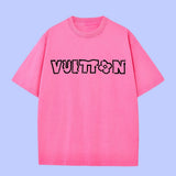 Louis Vuitton LV T-shirt Front chest arrow print logo round Neck Short Sleeve25ss New pure cotton T Unisex T-Shirt OS Loose Fit Base Shirt Top Half Sleeve T-Shirt