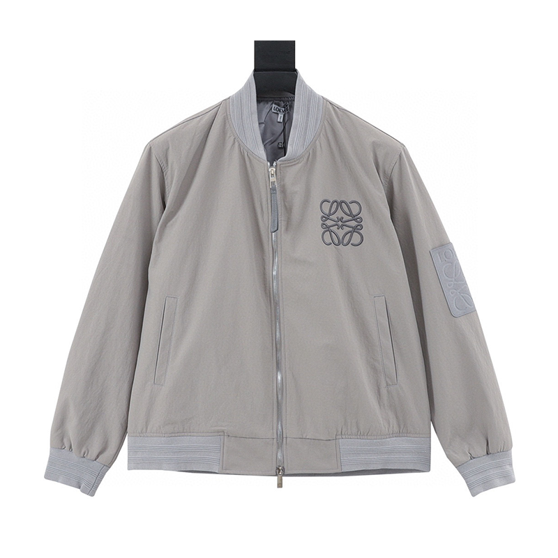 LOEWE Jackets Chest Embroidery Logo Pilot Jacket for Men and Women