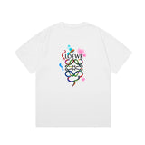 LOEWE T-shirt Year of the Snake Limited Edition Letter Print Logo round Neck Short Sleeve25ss New Pure Cotton Unisex Style T T-shirt OS Loose Fit Base Shirt Short Sleeve Top T-Shirt