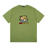 Louis Vuitton LV T-shirt Tiger Head Knit on Chest logo round Neck Short Sleeve25ss New Pure Cotton Unisex Style T T-shirt OS Loose Fit Base Shirt Top Half Sleeve T-Shirt