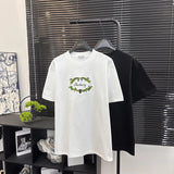 Burberry T-shirt Floral Plant Embroidery logo round Neck Short Sleeve25ss New Pure Cotton Unisex Style T T-shirt OS Loose Fit Base Shirt Top Half Sleeve T-Shirt