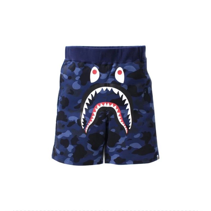 Bape Shorts Top Version Fashion Brand Shark Shorts Camouflage Men's and Women's Same Casual Five-Point Sports Pants