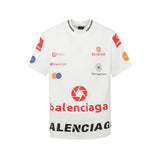 Balenciaga T-shirt LOGO Embroidered High Neck Short Sleeve Pure Cotton T Unisex T-Shirt OS Loose Fit Base Shirt Summer New Casual Simple T-Shirt