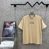 Burberry T-shirt Chest Letter Embroidery logo round Neck Short Sleeve25ss New Pure Cotton Unisex Style T T-shirt OS Loose Fit Base Shirt Top Half Sleeve T-Shirt