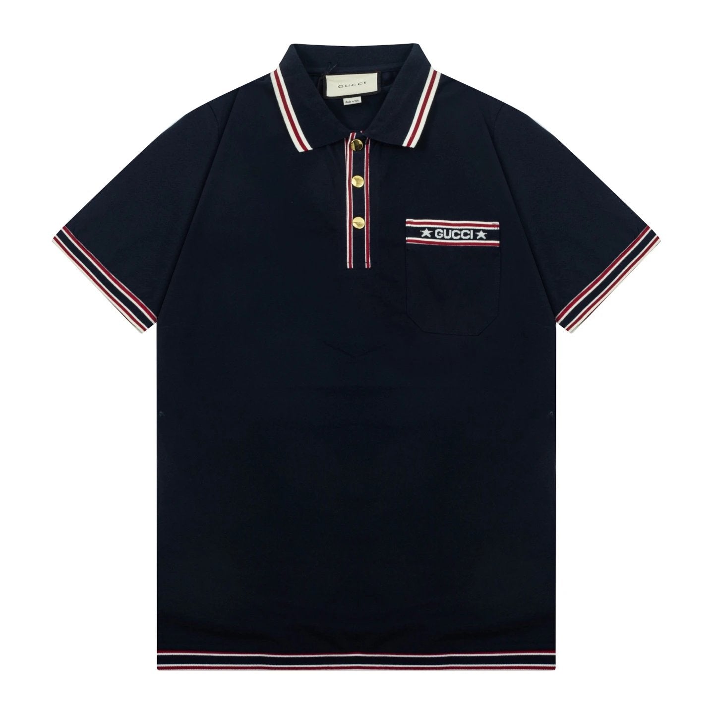Gucci T-shirt Alphabet Ribbon with Mixed Color Collar and Alphabet Embroidery logo round Neck Short Sleeve25ss New pure cotton T Unisex T-Shirt OS Drop Shoulder Loose Fit Base Shirt Top T-Shirt Short Sleeve