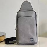 Louis Vuitton LV Men's Bag Top version M41719Green N46345Cross Pattern Avenue Shoulder Bag Chest Bag Backpack Men's Bag M30861Green Gray District Small Size Messenger Bag Crossbody Bag