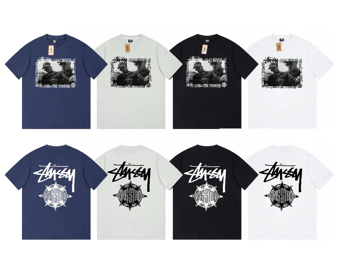 Stussy T-shirt Top Version Maychao2023Joint Fashion Brand Printing Loose Men's and Women's Same High Street Short Sleeve T T-shirt