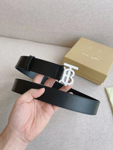 Burberry Belt Top version 【Full Package】New Men's Leather Belt Width3.5cm Double-Sided Imported First Layer Calfskin Full Grain Leather Genuine Goods Quality Original Letter Rotating Buckle Counter Full Set Gift Box Packaging B Home Belt