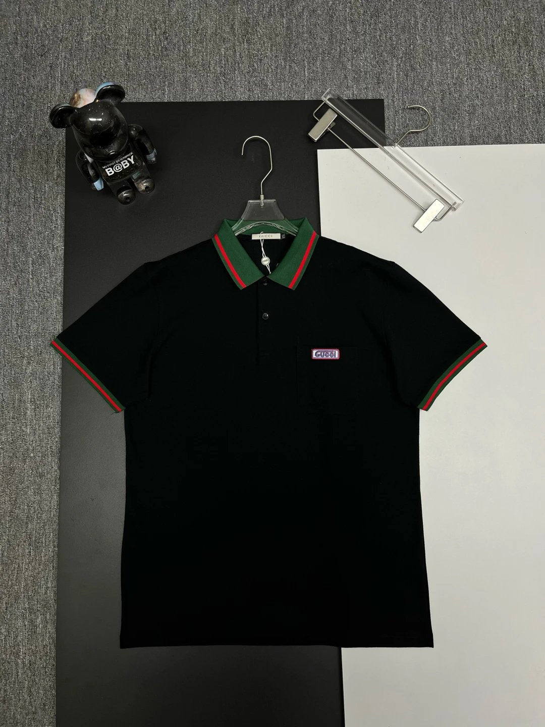 Gucci T-shirt Chest Pocket Letters logo Embroidery POLO Shirt Lapel Short Sleeve25ss New Unisex Summer Short Sleeve OS Loose T Business Half Sleeve Shirt Plus Size T-Shirt