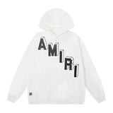 Amiri Hoodie Foreign Trade Maychao am Classic Letter Printed Hoodie Heavy Loose Men's and Women's Lovers Wild Hoodie