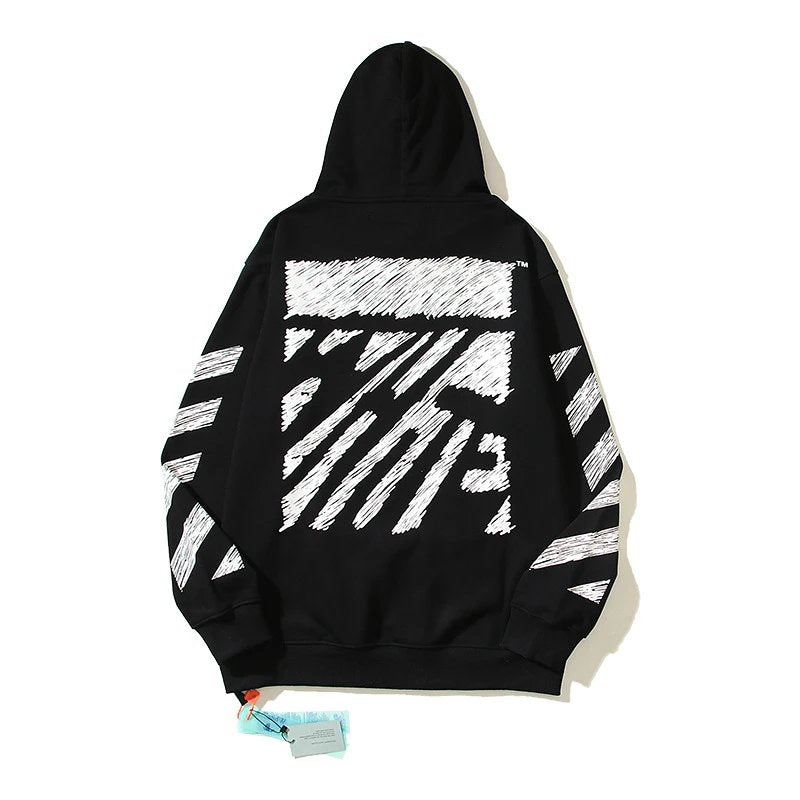 OFF-White Hoodie Cotton Terry Pullover Hoodie Loose Sweater-CY