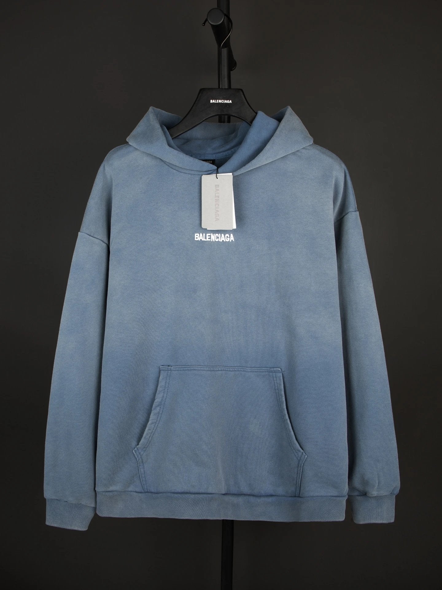 Balenciaga Hoodie English Letters logo Front and Back Embroidered Hoodie Casual Loose Fit Pure Cotton Pullover Sweatshirt Os Versatile Inner Layer Top Unisex24ss Autumn and Winter New Products