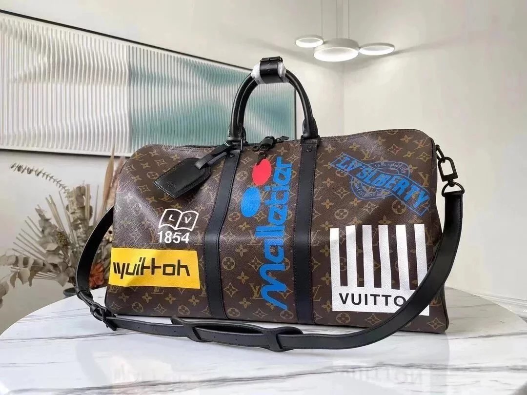 Louis Vuitton LV Travel Bag Top version Classic Show Style M44642Presbyopic KEEPALL50Travel Bag Travel Bag Luggage Bag Luggage Bag Handbag Shoulder Crossbody Women's Bag Men's Bag