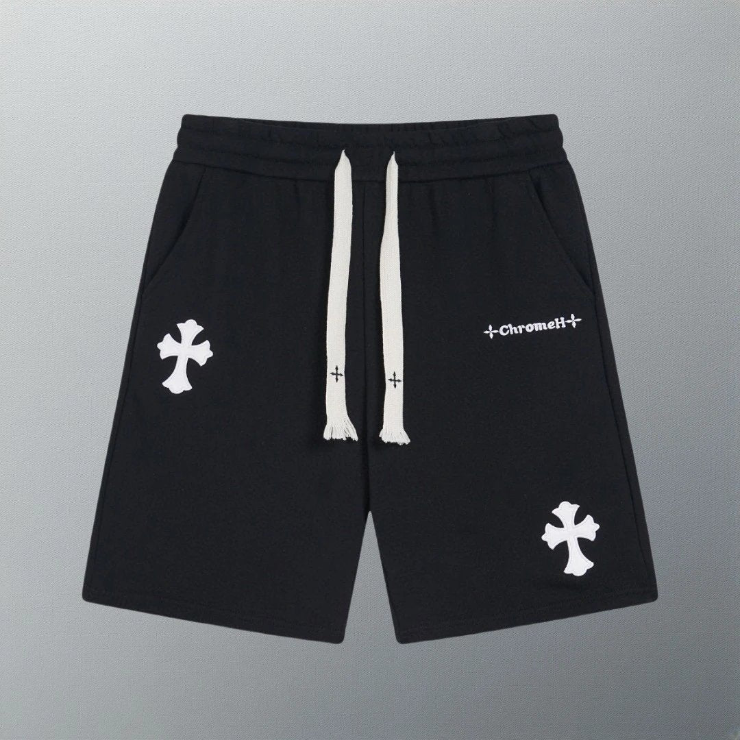 Chrome Hearts Shorts Front Letter logo Five-point Shorts25ss New Drawstring Casual Summer Pants American Style5Two-in-One Casual Sweatpants for Men and Women, Pure Cotton Joggers