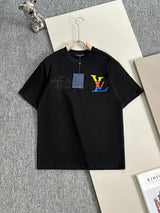 Louis Vuitton LV T-shirt Chest Letter Pattern Embroidery Pressure Film Letter Print logo round Neck Short Sleeve25ss New Pure Cotton Unisex Style T T-shirt OS Loose Fit Base Shirt Top Half Sleeve T-Shirt
