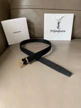 YSL Belt Top version Original Order Belt Female First Layer Cow Leather Belt3.0Women's Belt Calfskin High-Grade Pure Leather Belt Women's Business Casual Belt Belt Women's Belt