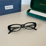 Gucci Sunglasses Letter Rhinestone Temple Sunglasses Slimming Non-Prescription UV Protection Unisex Couple Style Driving Beach Fishing25ss New Sports Casual Versatile